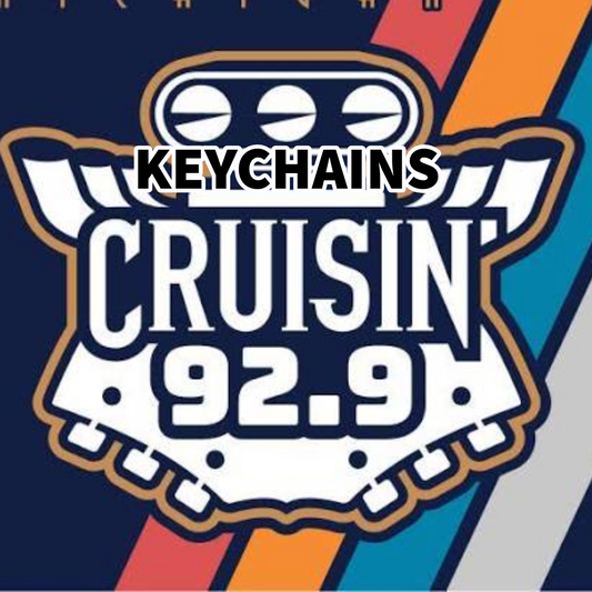 Cruisin’ 92.9 Custom Keychains – 130 Count Case