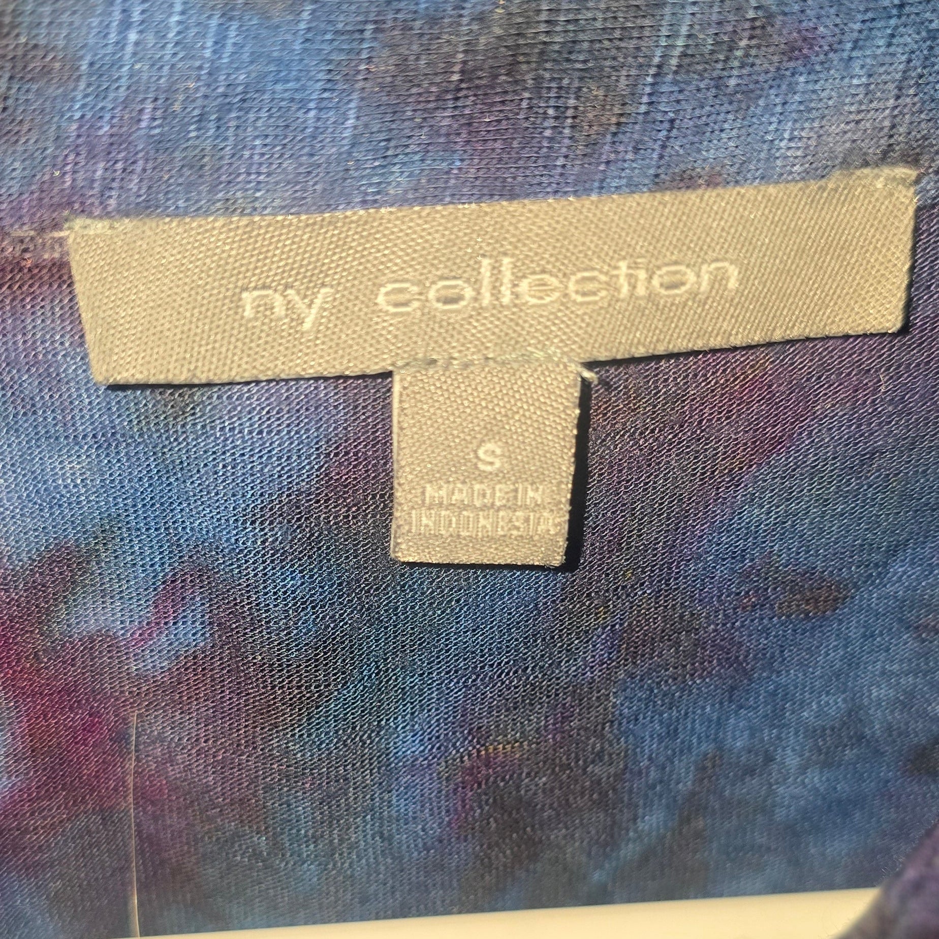 Upcycled - NY Collection Lace-Front Tie-Dye Blouse – Size Small