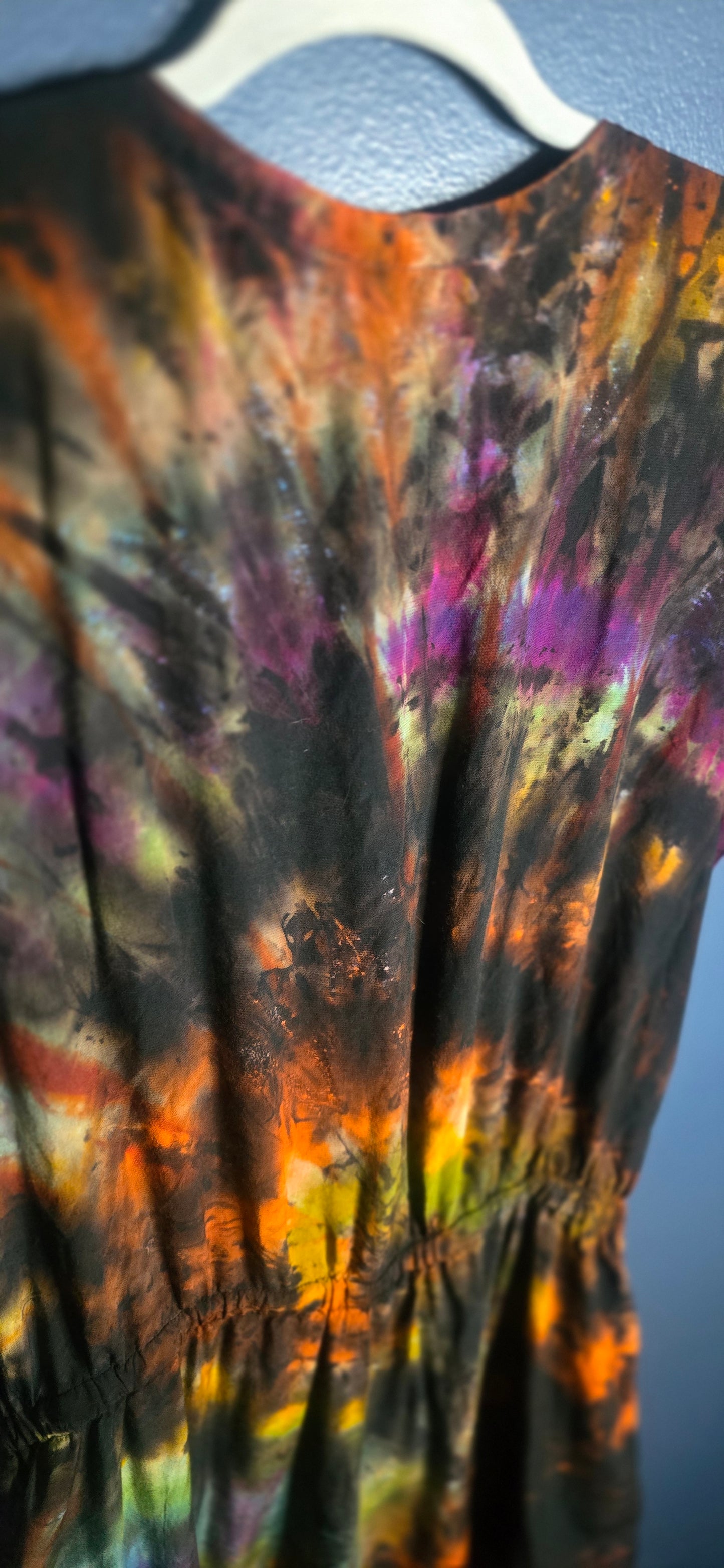 LOFT Ice Dye Romper – Medium – Moody Alt Grunge One-of-a-Kind