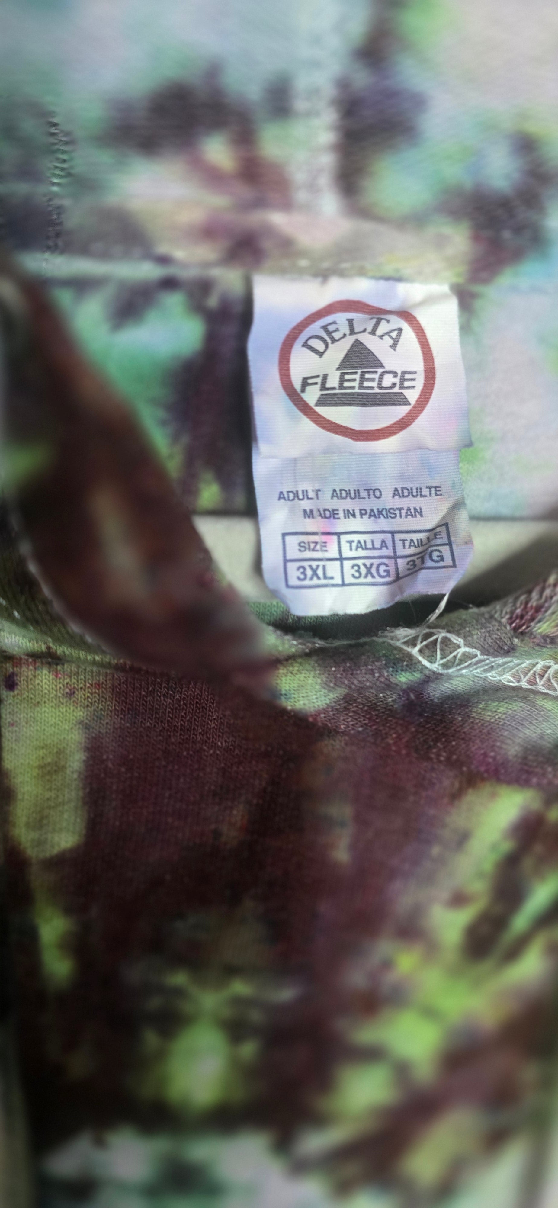 3XL – Delta Fleece Hand-Dyed Spiral Hoodie 🌿🤎