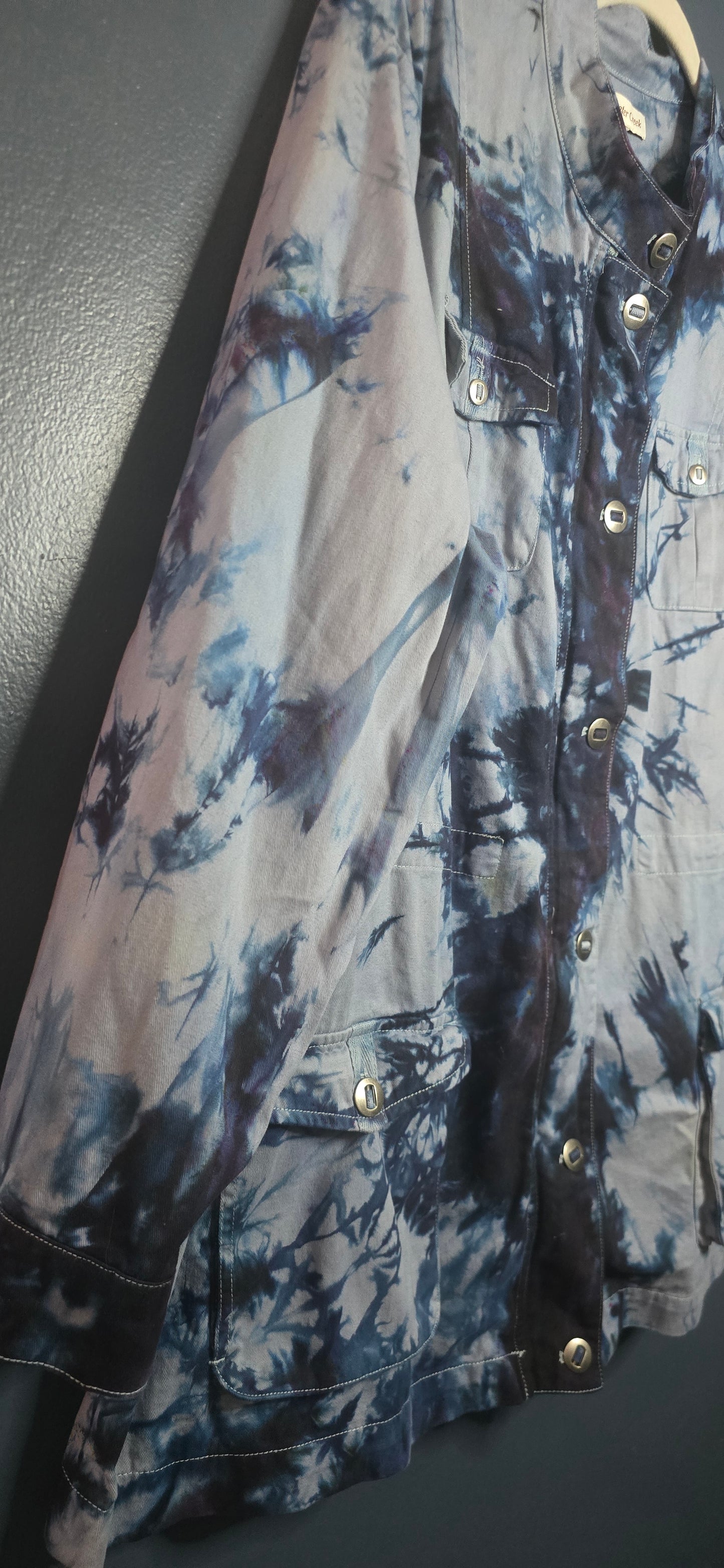 Upcycled Coldwater Creek Utility Jacket – Size 3XL 💙🖤