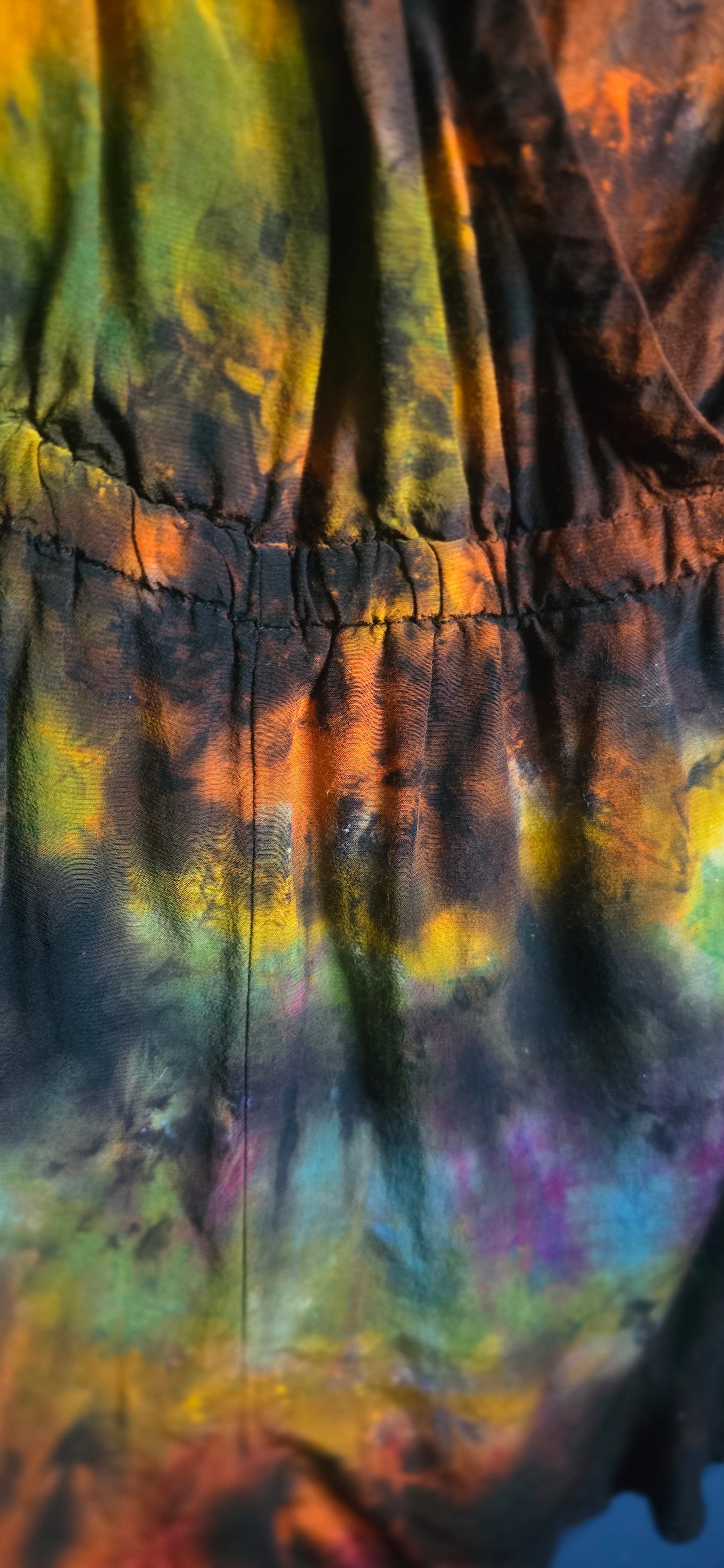 LOFT Ice Dye Romper – Medium – Moody Alt Grunge One-of-a-Kind