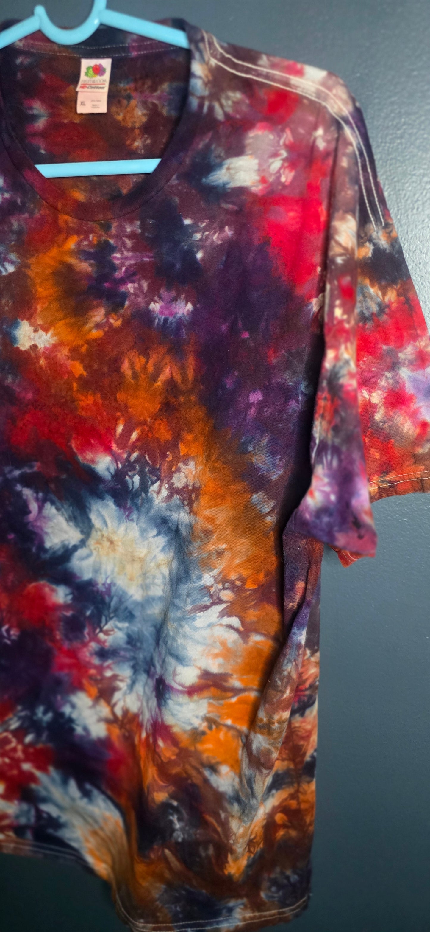 Handmade Ice Dye Unisex T-Shirt XL – Moody Alternative Tie Dye • Grunge Hippie Style • One of a Kind
