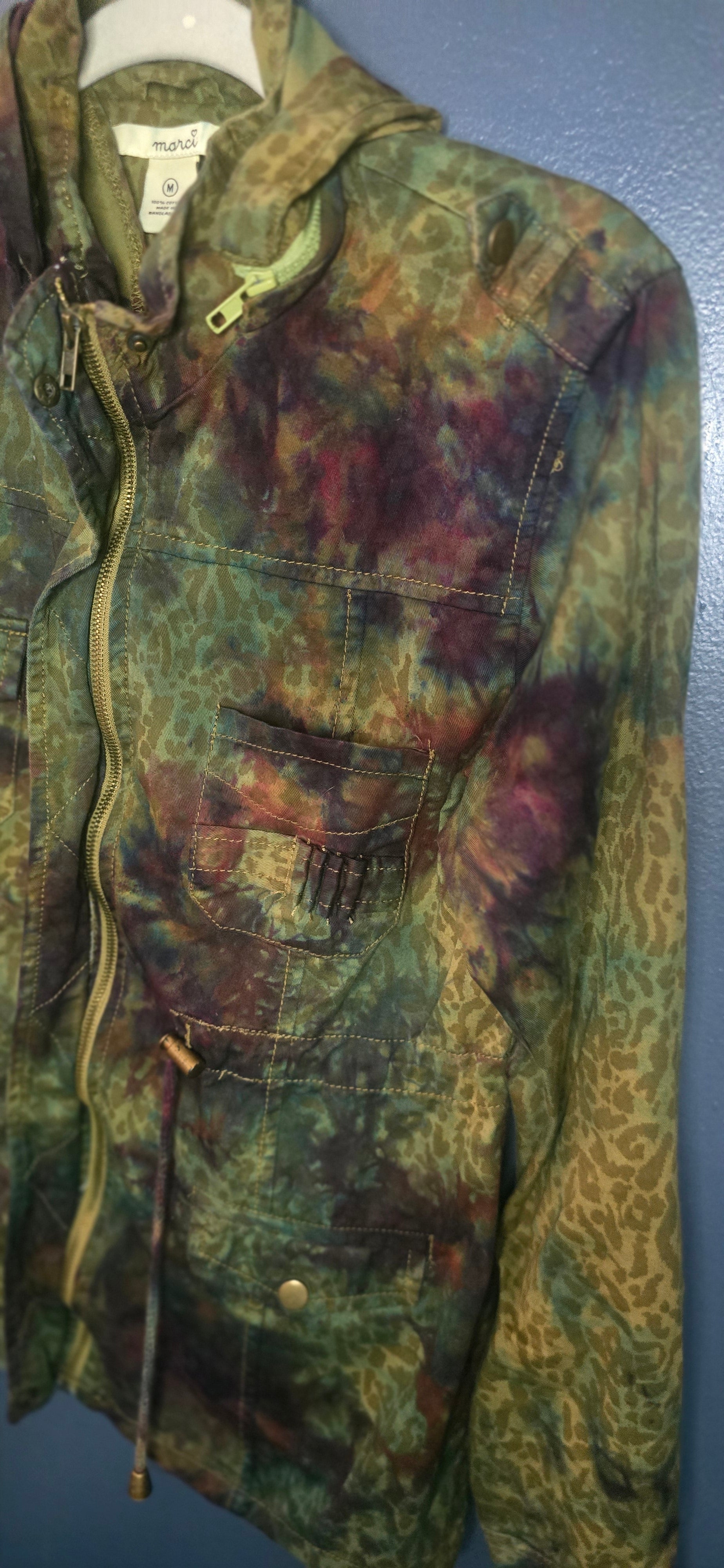 Marci Cheetah-Print Utility Jacket – Size Medium 🐆🖤