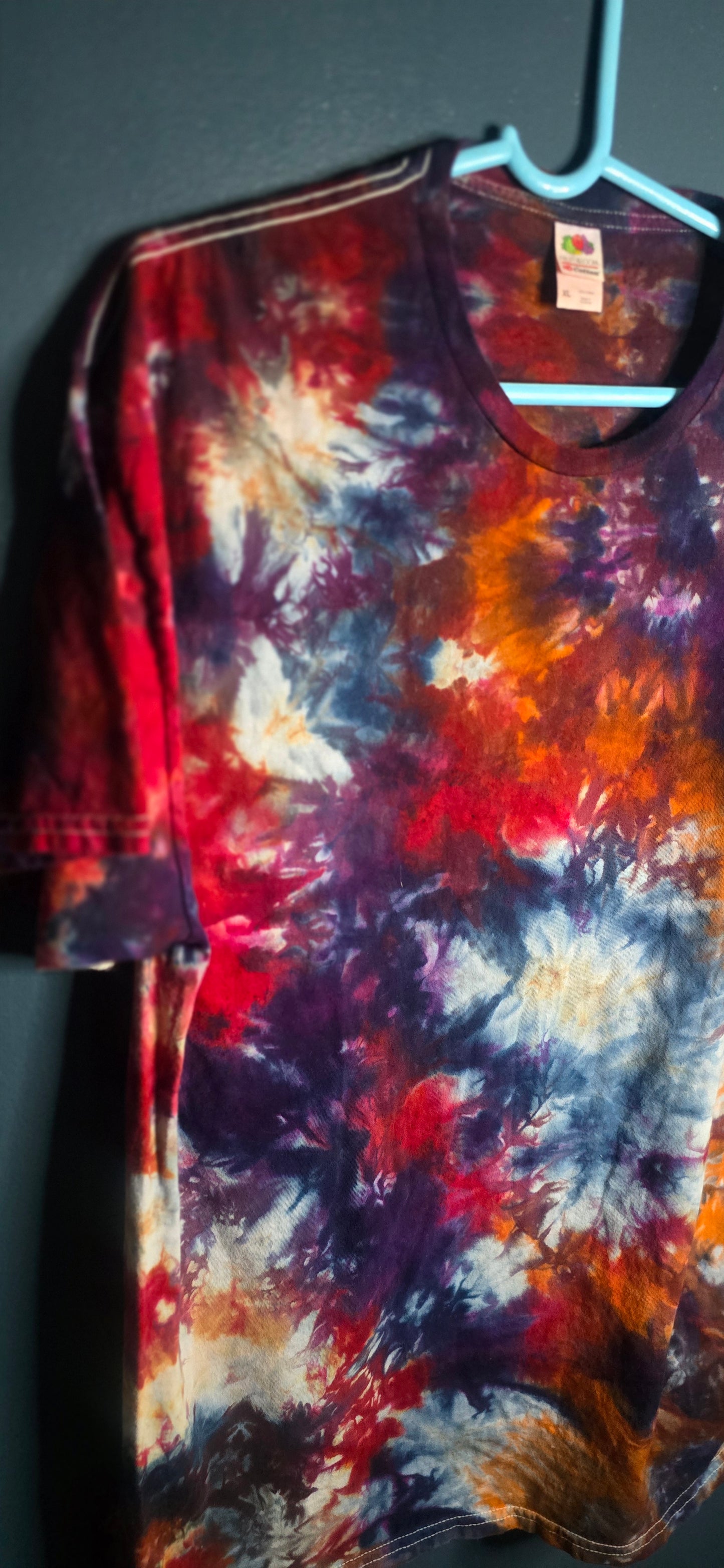 Handmade Ice Dye Unisex T-Shirt XL – Moody Alternative Tie Dye • Grunge Hippie Style • One of a Kind