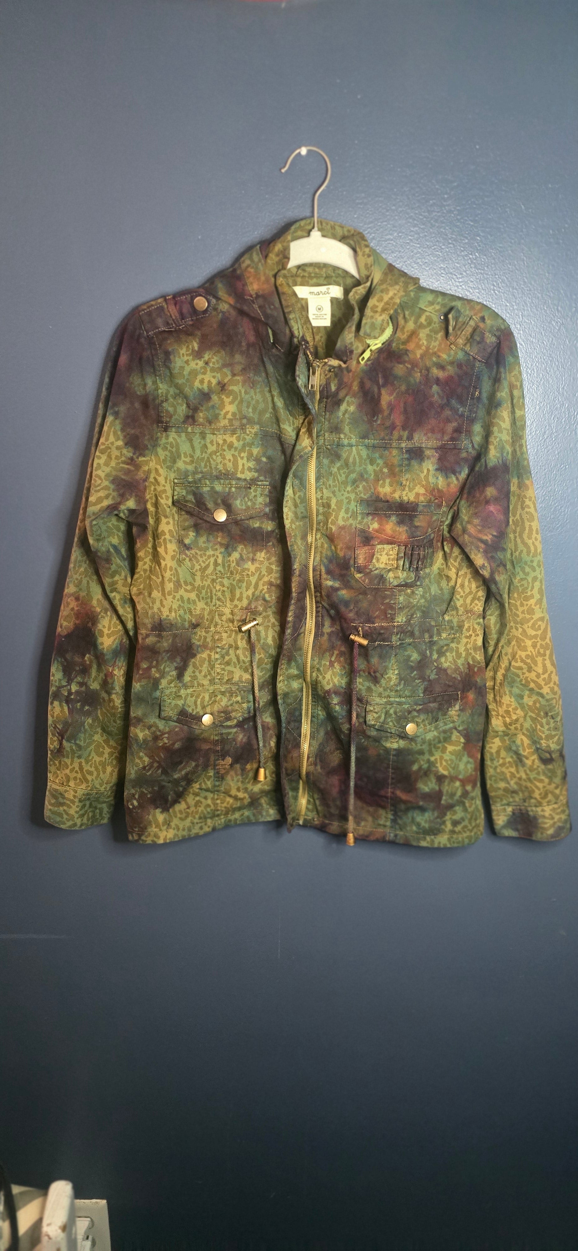 Marci Cheetah-Print Utility Jacket – Size Medium 🐆🖤