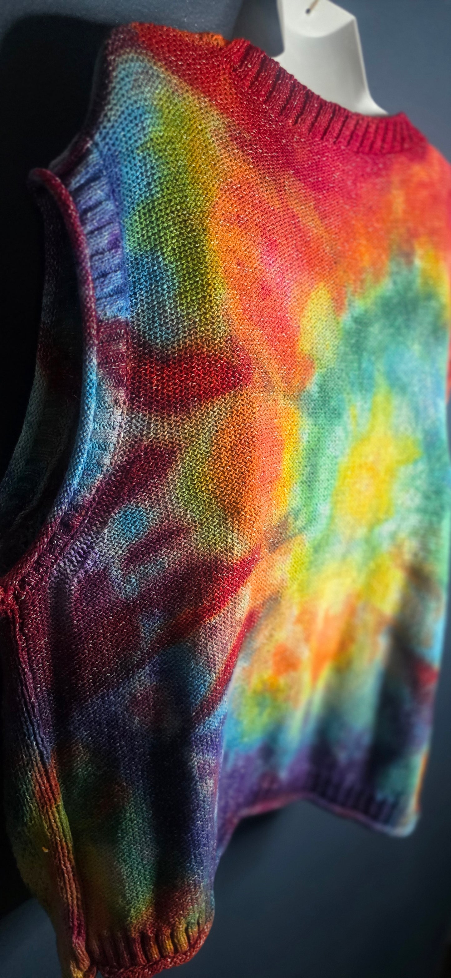 🌈 RAINBOW DREAM KNIT VEST — SIZE 2X (Ophelia Roe)
