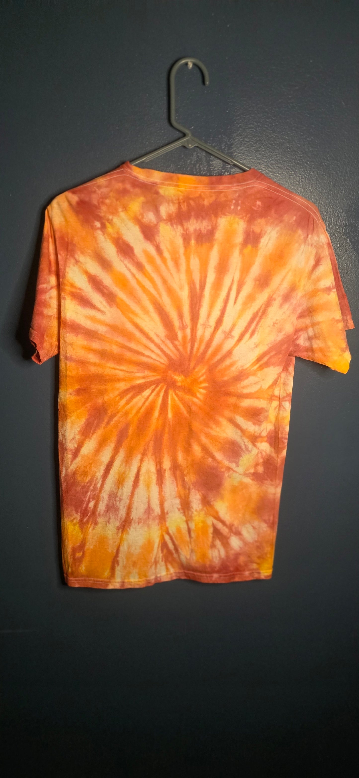 🌀 Hand-Dyed Sunset Swirl Tee (Size Small)