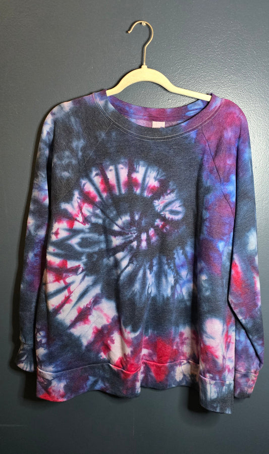 🌈 Hand-Dyed Spiral Sweatshirt – Terra & Sky 2XL