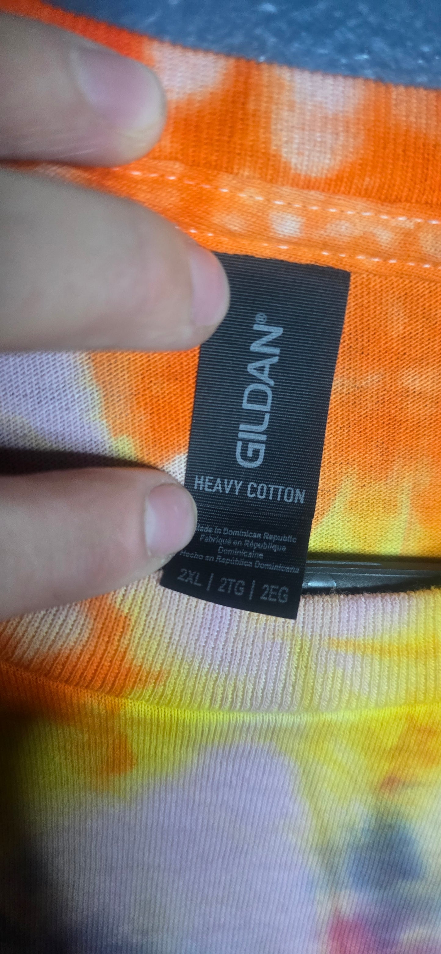 🔥 Sunburst Ember Tie-Dye Tee – Size 2XL