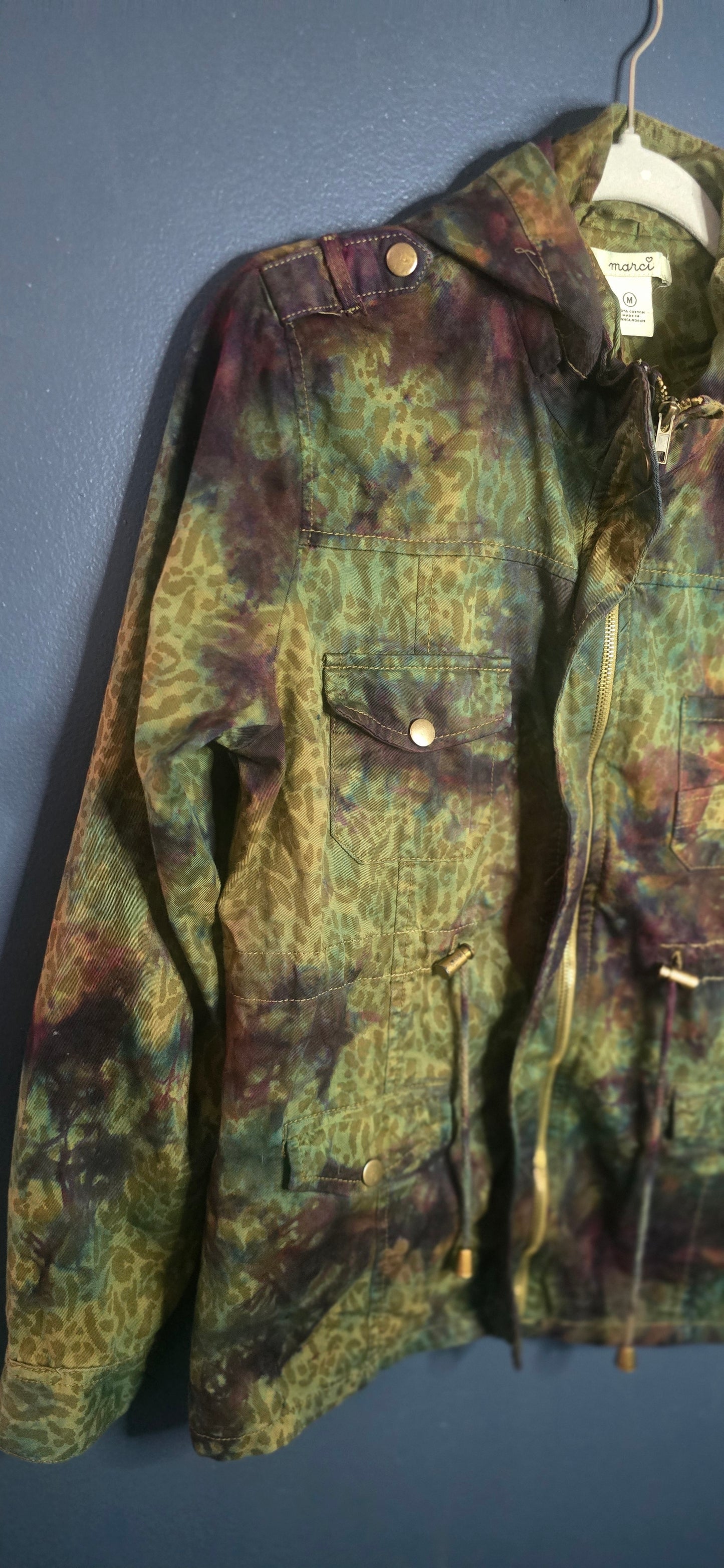 Marci Cheetah-Print Utility Jacket – Size Medium 🐆🖤