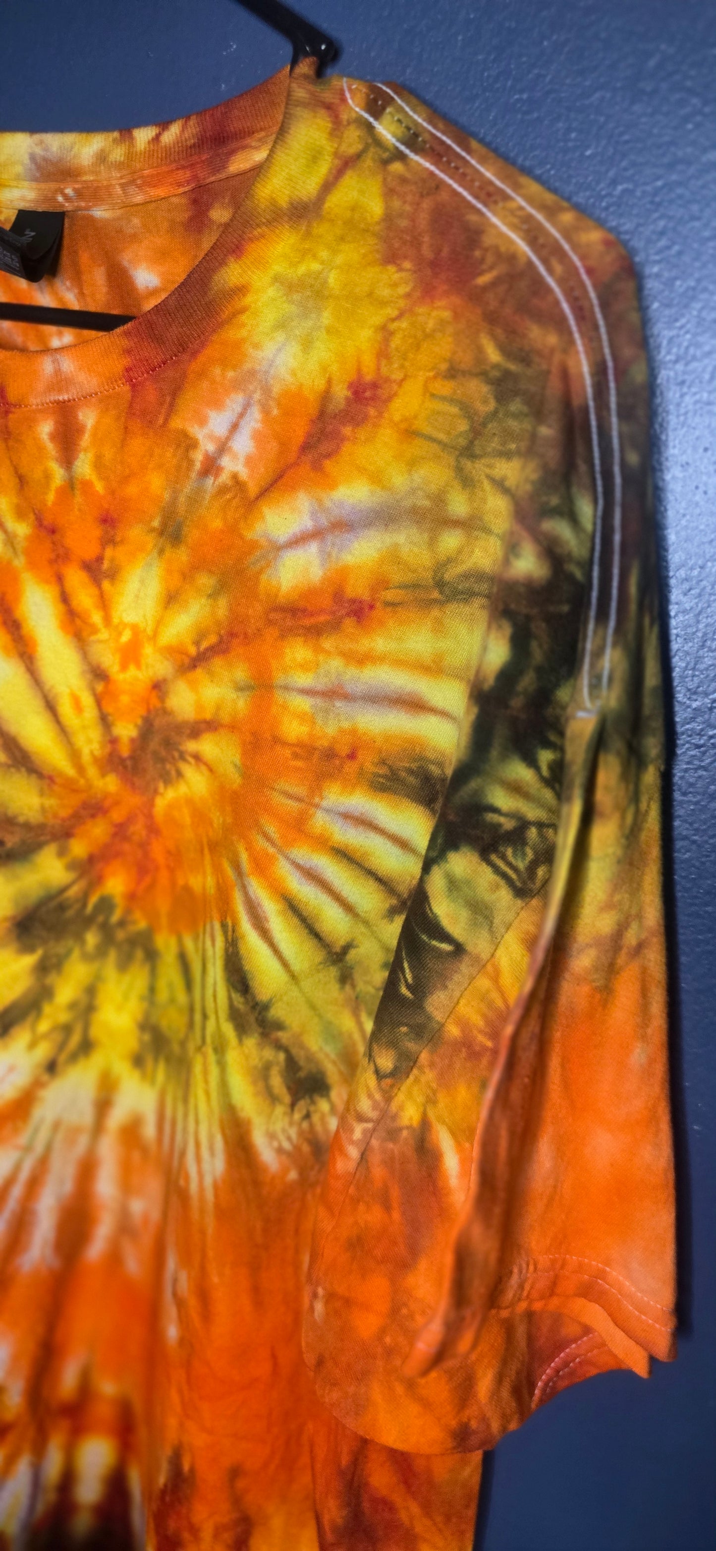 🌀 Hand-Dyed Autumn Blaze Tee (Size 2XL)