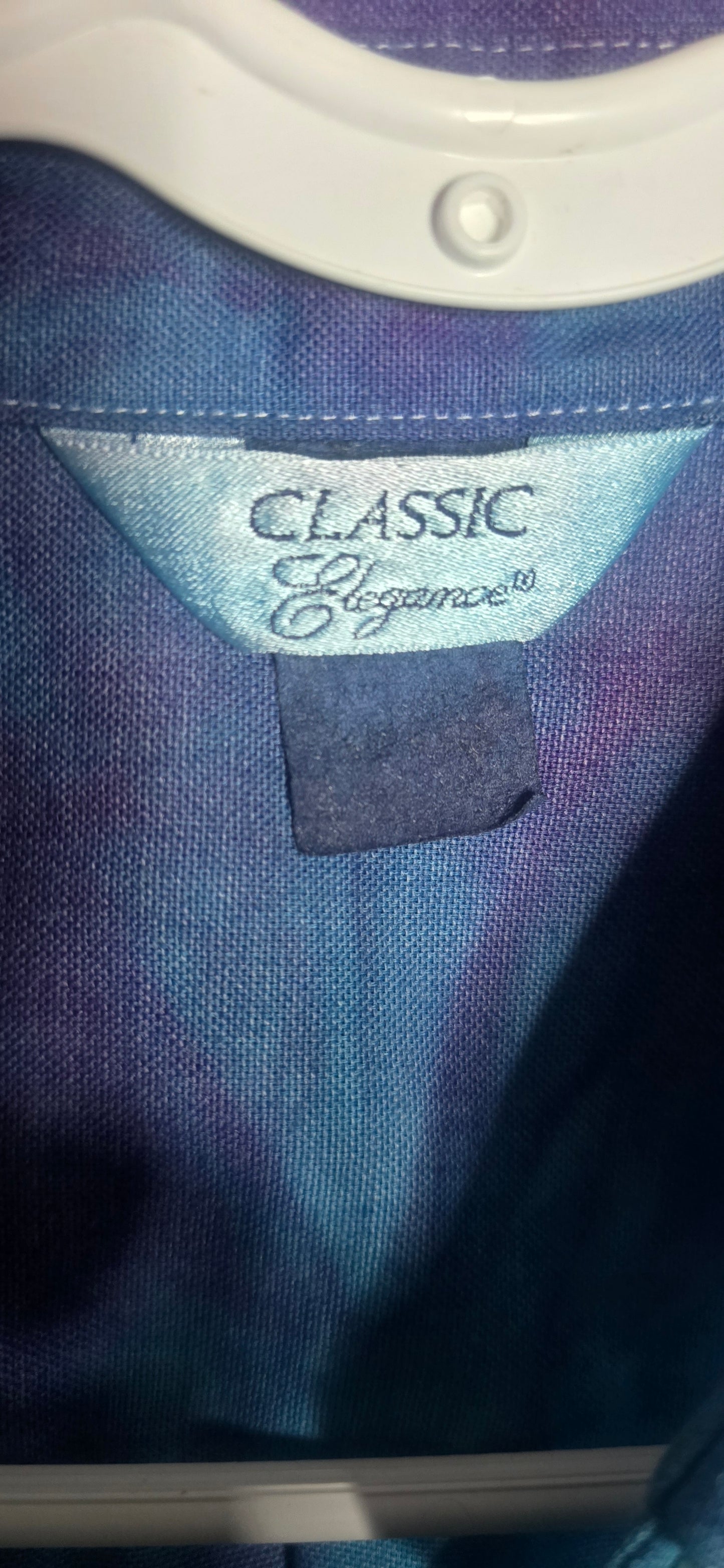 🌈 Hand-Dyed Classic Elegance Button-Up – Size Large