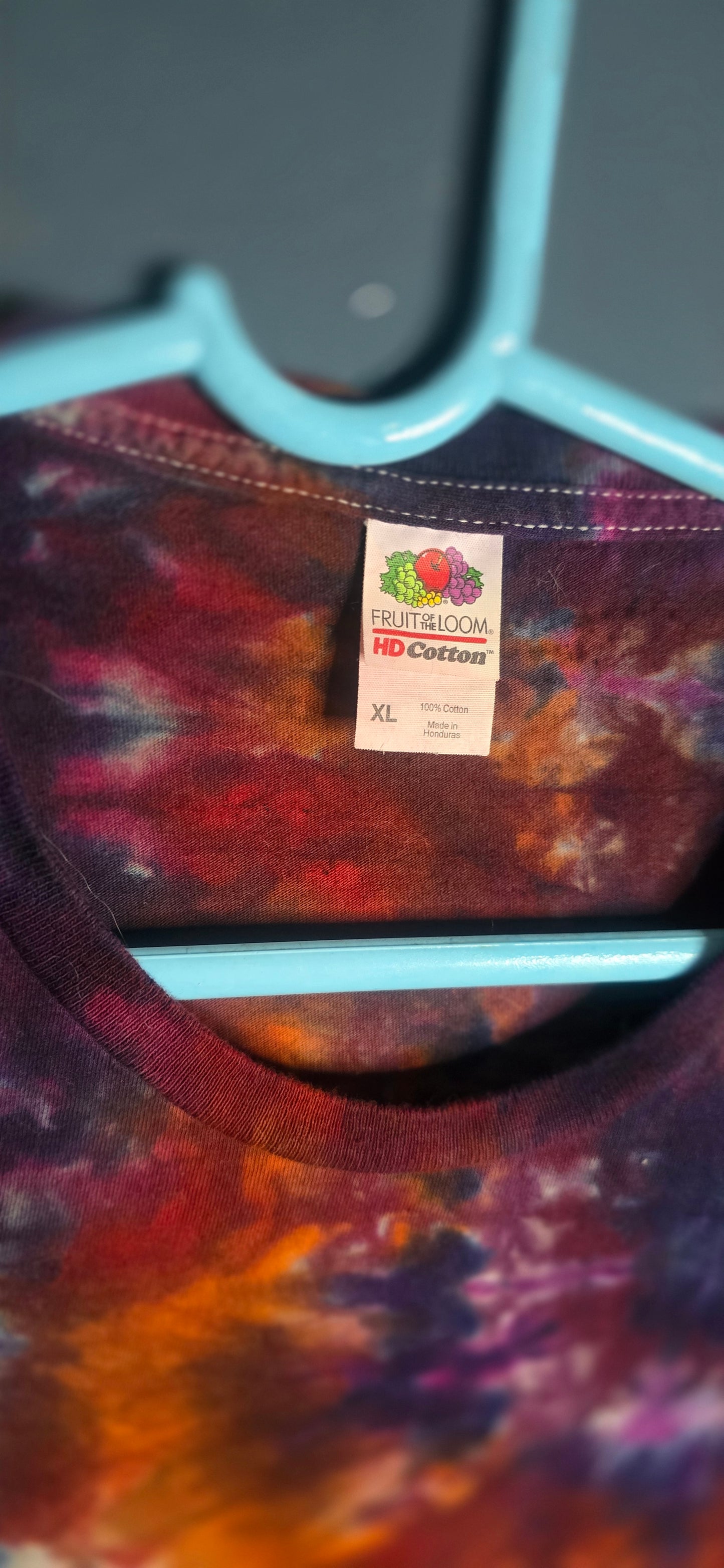 Handmade Ice Dye Unisex T-Shirt XL – Moody Alternative Tie Dye • Grunge Hippie Style • One of a Kind