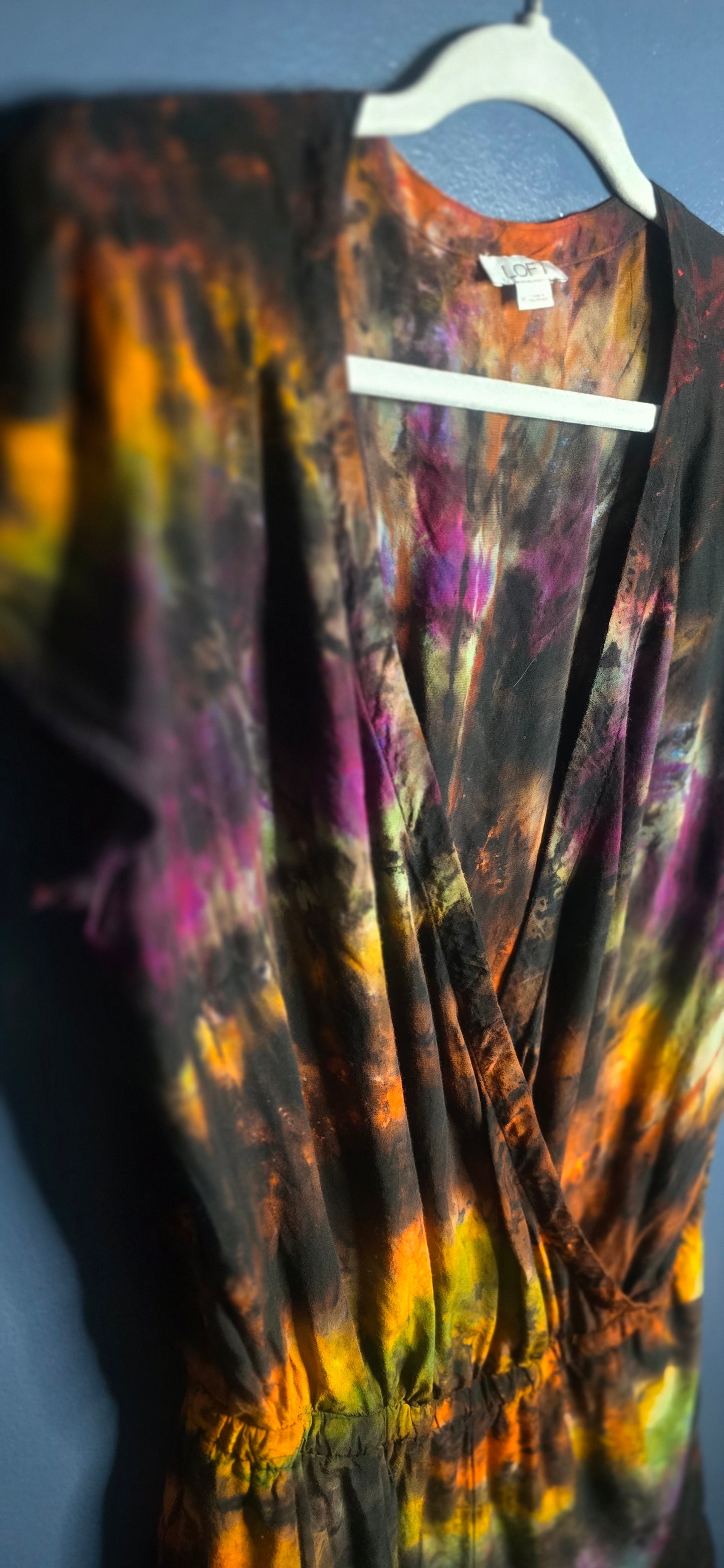 LOFT Ice Dye Romper – Medium – Moody Alt Grunge One-of-a-Kind