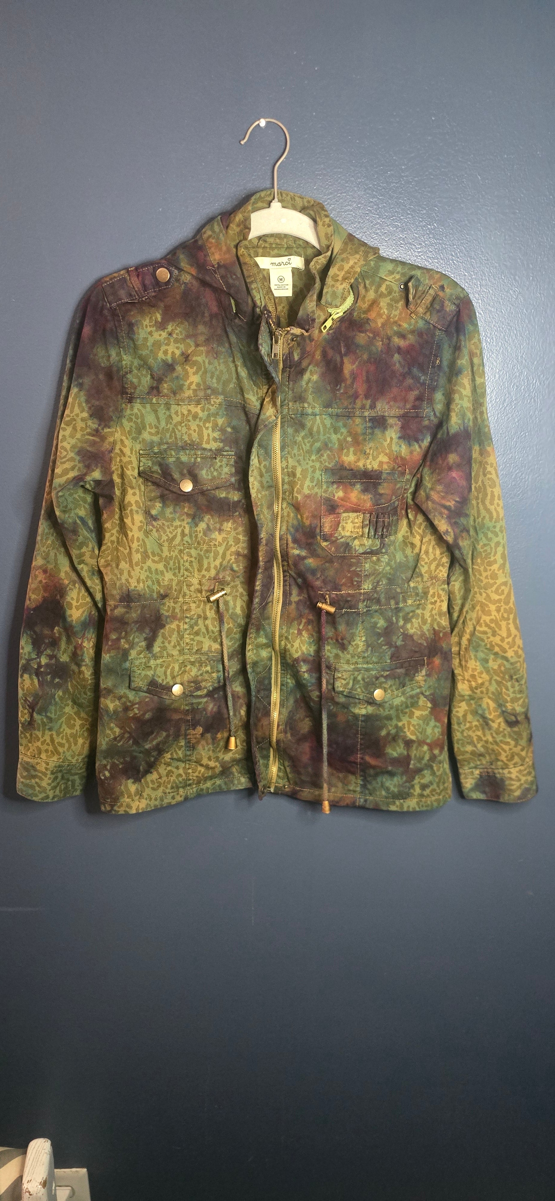 Marci Cheetah-Print Utility Jacket – Size Medium 🐆🖤