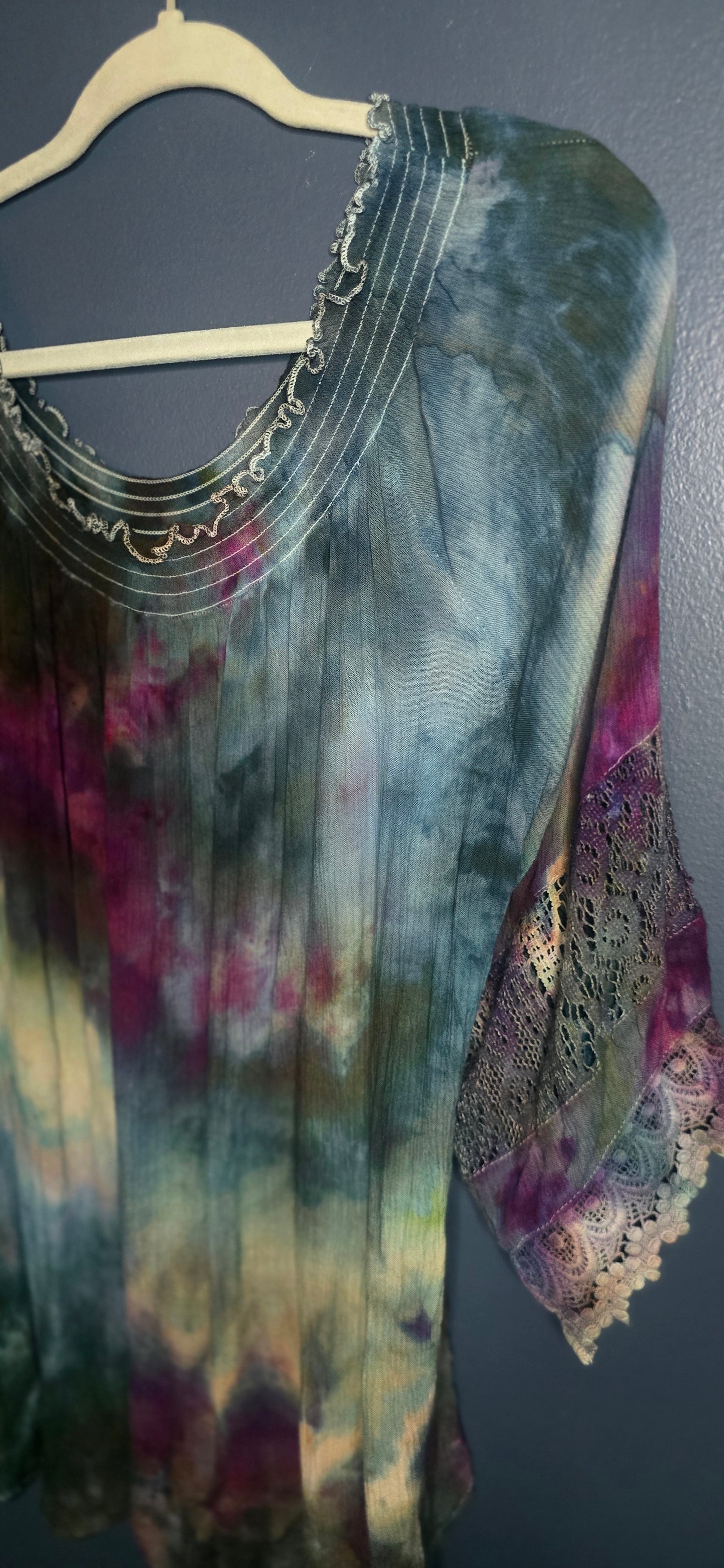 🌈 BOHO AURORA TIE-DYE BLOUSE — SIZE XL