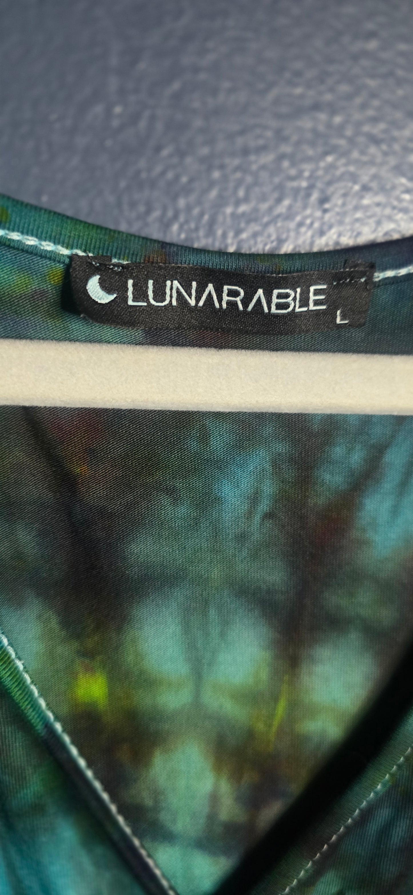 🌙 OCEAN MIST TIE-DYE FIT & FLARE DRESS — SIZE LARGE